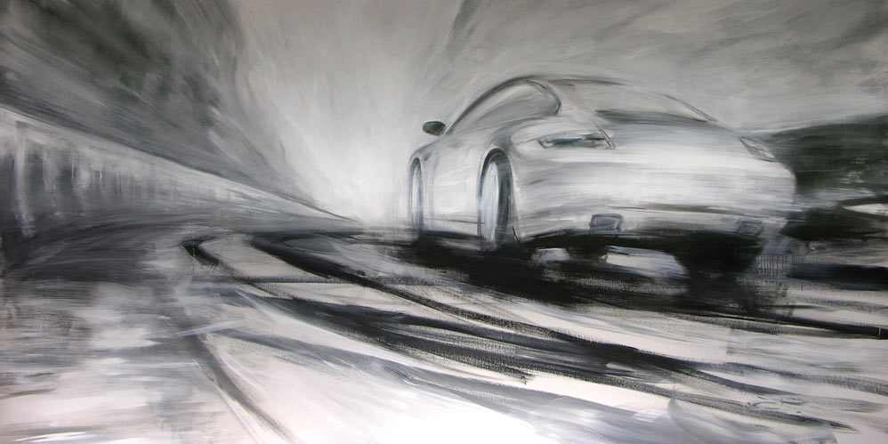 Carrera sw. 2007 | 300 x 150 cm | Acryl auf Leinwand