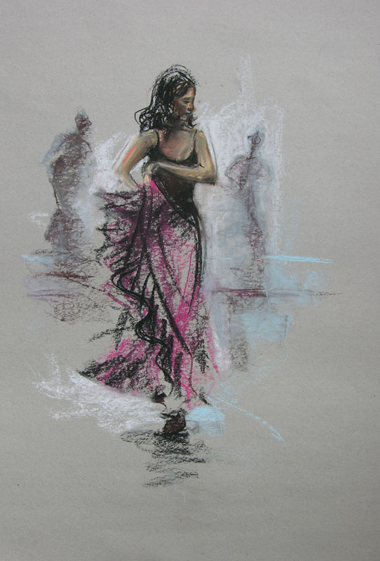 Tänzerin. 2013 | 59,4 x 42 cm | Pastellkreide auf Papier
